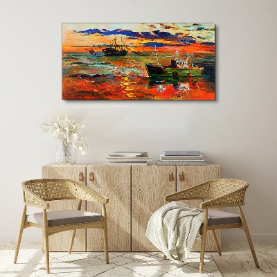 Tablou canvas Apus peste mare