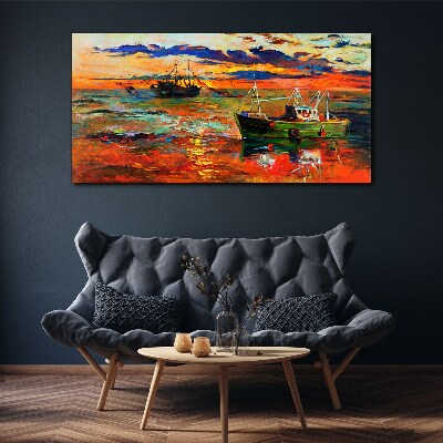 Tablou canvas Apus peste mare