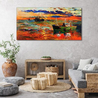 Tablou canvas Apus peste mare