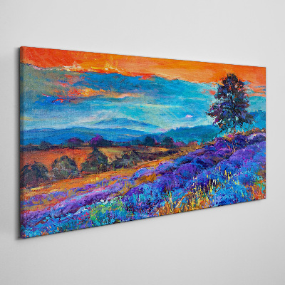 Tablou canvas Peisaj colorat la apus