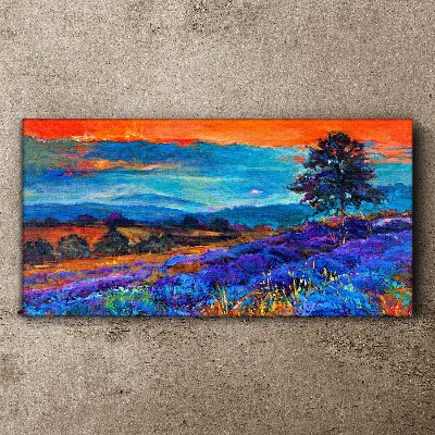 Tablou canvas Peisaj colorat la apus
