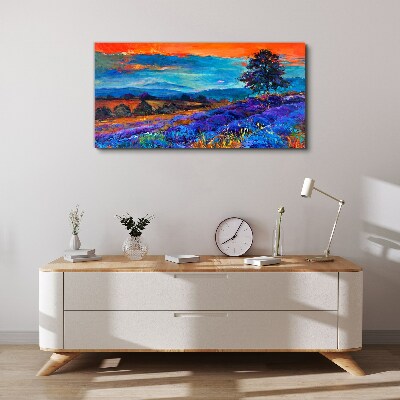 Tablou canvas Peisaj colorat la apus