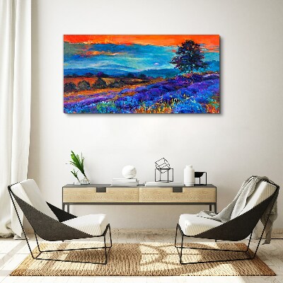 Tablou canvas Peisaj colorat la apus