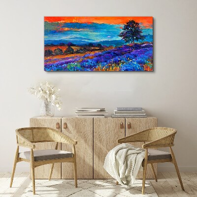 Tablou canvas Peisaj colorat la apus