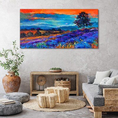 Tablou canvas Peisaj colorat la apus