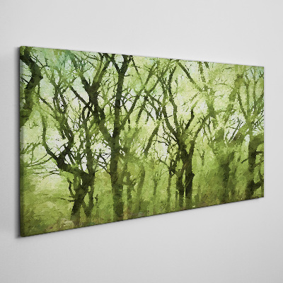 Tablou canvas Păduri verzi în lumină cețoasă