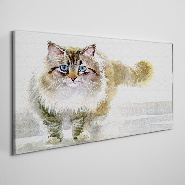Tablou canvas Pisica in nuante pastelate