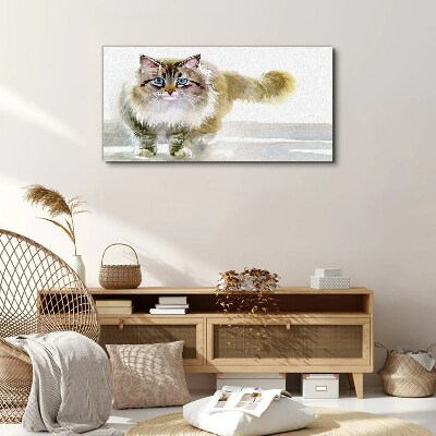 Tablou canvas Pisica in nuante pastelate