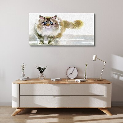 Tablou canvas Pisica in nuante pastelate