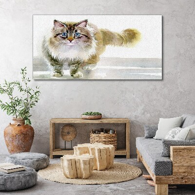Tablou canvas Pisica in nuante pastelate