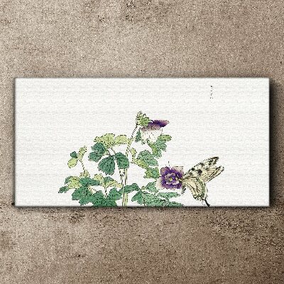 Tablou pe panza Armonie florală cu fluture