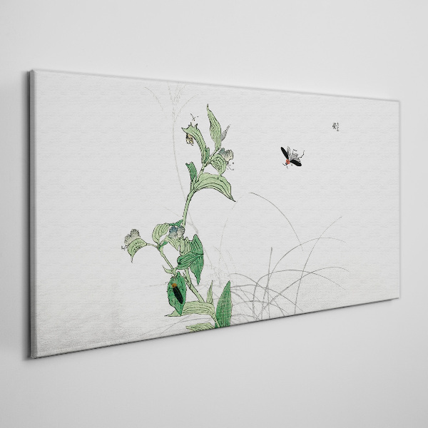 Tablou pe panza Delicatesa naturii cu un fluture