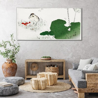 Tablou pe panza Un oaspete înaripat într-un mediu verde