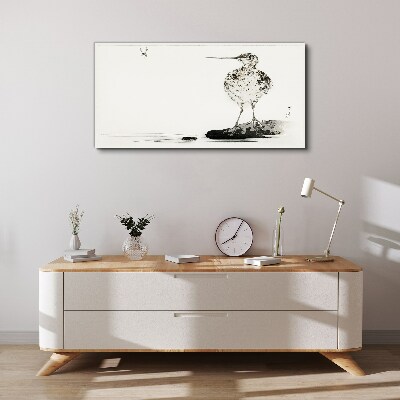 Tablou pe panza Pasăre pe un fundal minimalist