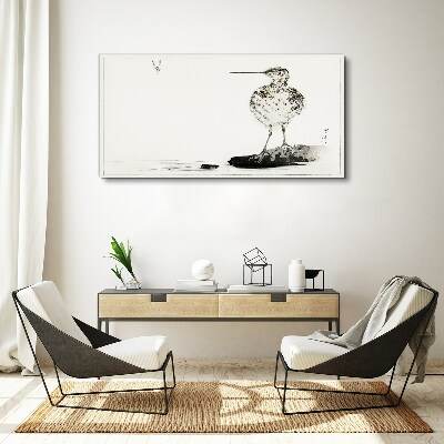 Tablou pe panza Pasăre pe un fundal minimalist