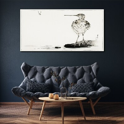 Tablou pe panza Pasăre pe un fundal minimalist