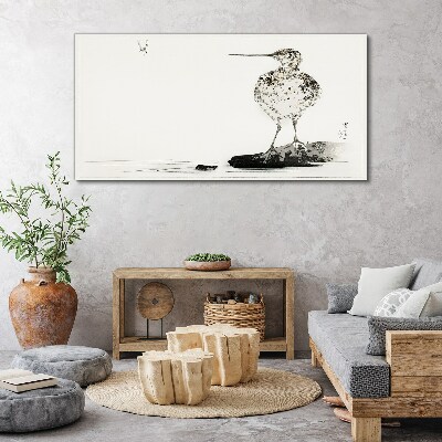Tablou pe panza Pasăre pe un fundal minimalist