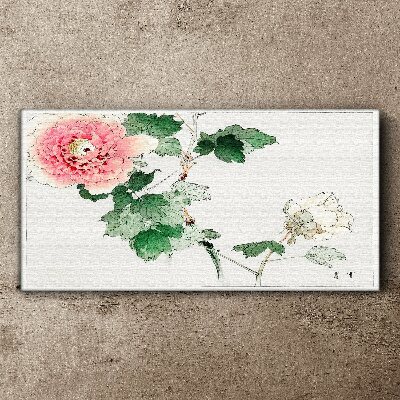 Tablou pe panza Aranjament floral cu bujor roz