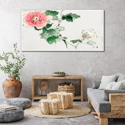 Tablou pe panza Aranjament floral cu bujor roz