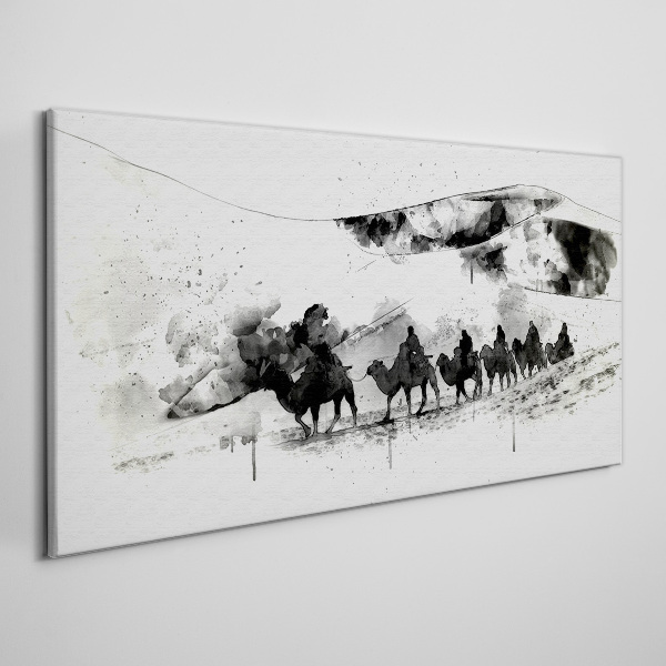 Tablou canvas Rulotă în alb-negru