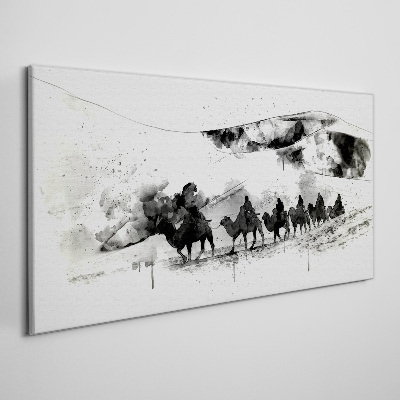 Tablou canvas Rulotă în alb-negru