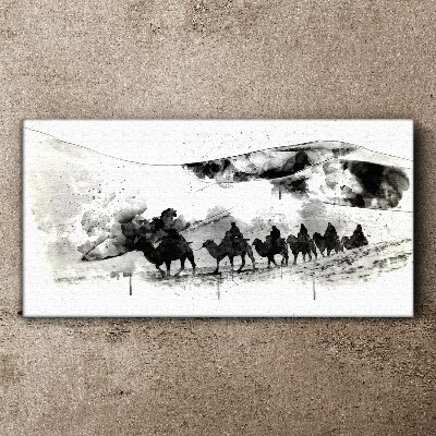Tablou canvas Rulotă în alb-negru