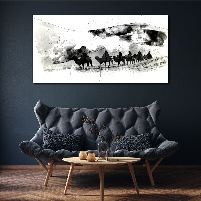Tablou canvas Rulotă în alb-negru