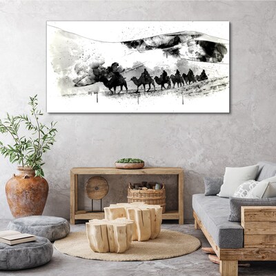 Tablou canvas Rulotă în alb-negru