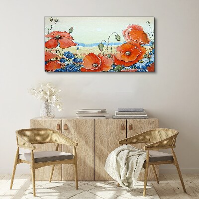 Tablou canvas Peisaj floral in culori pastelate