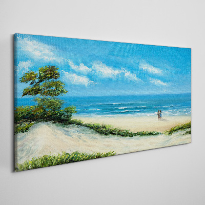 Tablou canvas O plimbare romantică pe malul mării