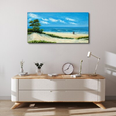Tablou canvas O plimbare romantică pe malul mării