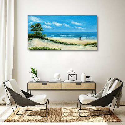 Tablou canvas O plimbare romantică pe malul mării