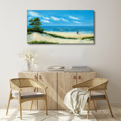 Tablou canvas O plimbare romantică pe malul mării