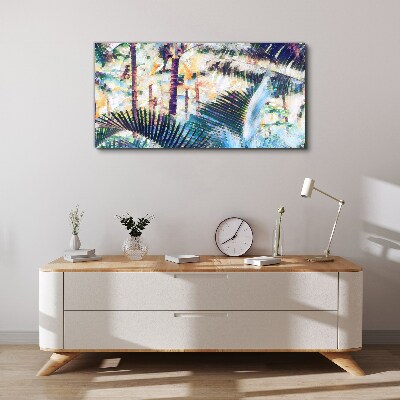 Tablou canvas Peisaj tropical în culori pastelate