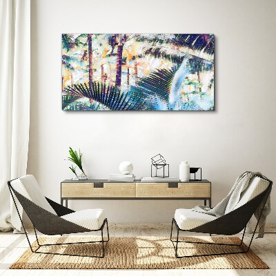 Tablou canvas Peisaj tropical în culori pastelate