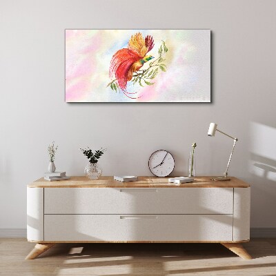 Tablou canvas Pasăre colorată pe o ramură