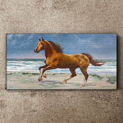 Tablou canvas Calul în galop de un artist necunoscut