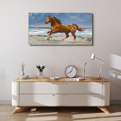 Tablou canvas Calul în galop de un artist necunoscut