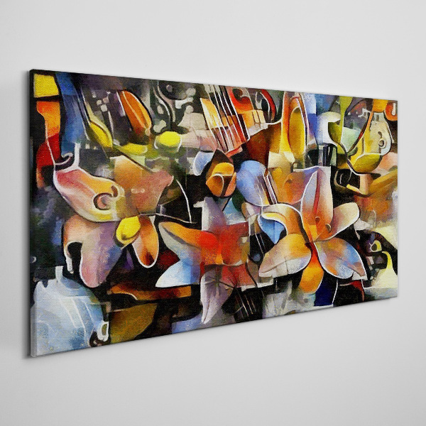 Tablou canvas Abstracție florală în culori intense