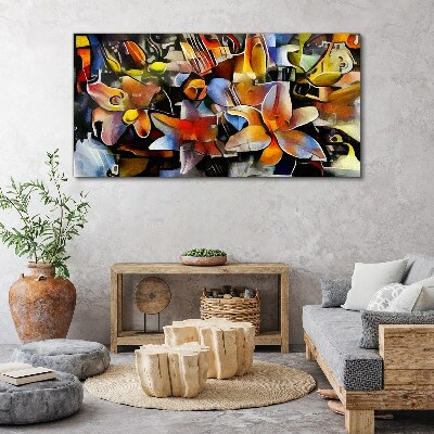 Tablou canvas Abstracție florală în culori intense