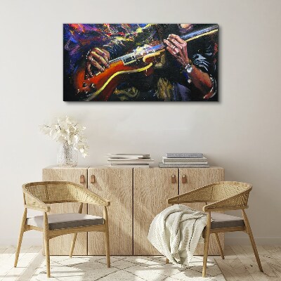 Tablou canvas Pasiune muzicală în culori