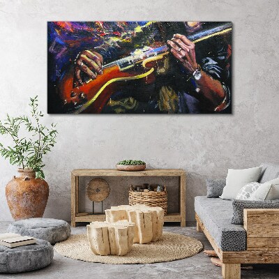 Tablou canvas Pasiune muzicală în culori