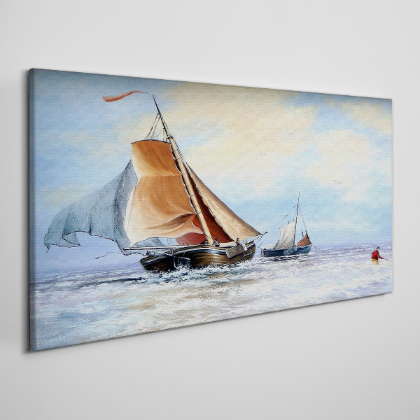 Tablou canvas Pânze pe valuri