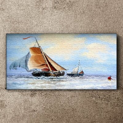 Tablou canvas Pânze pe valuri