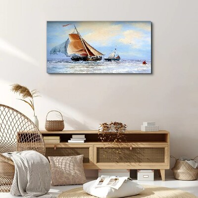 Tablou canvas Pânze pe valuri