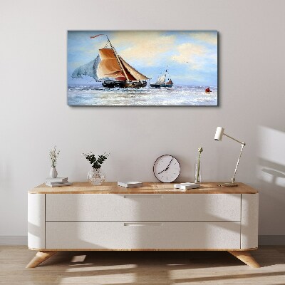 Tablou canvas Pânze pe valuri