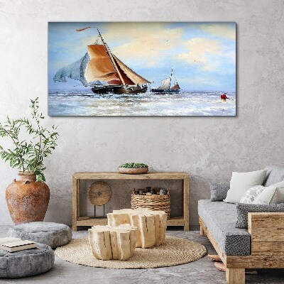 Tablou canvas Pânze pe valuri