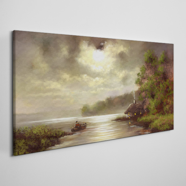 Tablou canvas Un peisaj liniștit lângă apă
