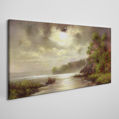 Tablou canvas Un peisaj liniștit lângă apă