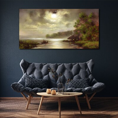 Tablou canvas Un peisaj liniștit lângă apă